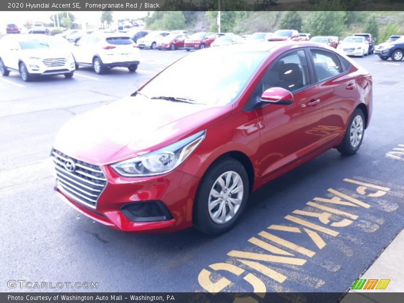 Pomegranate Red / Black 2020 Hyundai Accent SE