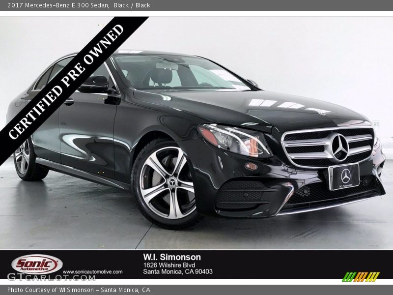 Black / Black 2017 Mercedes-Benz E 300 Sedan