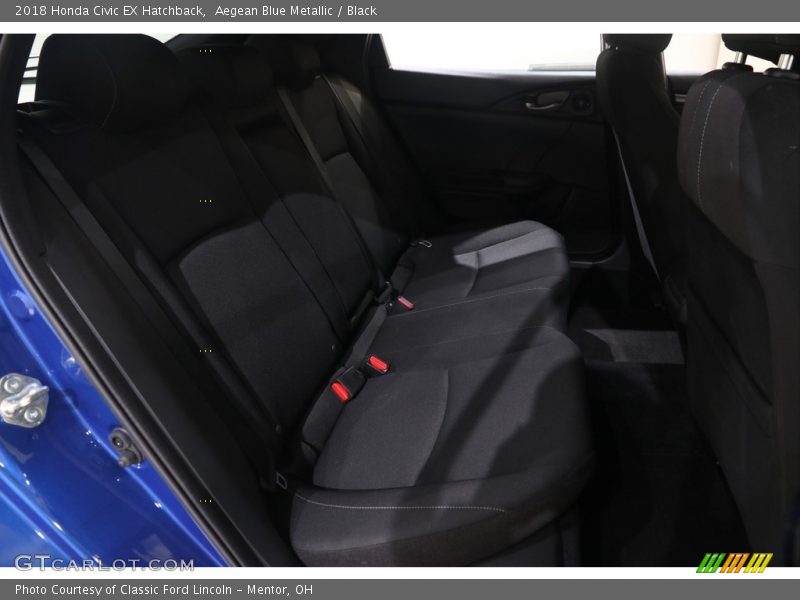 Aegean Blue Metallic / Black 2018 Honda Civic EX Hatchback