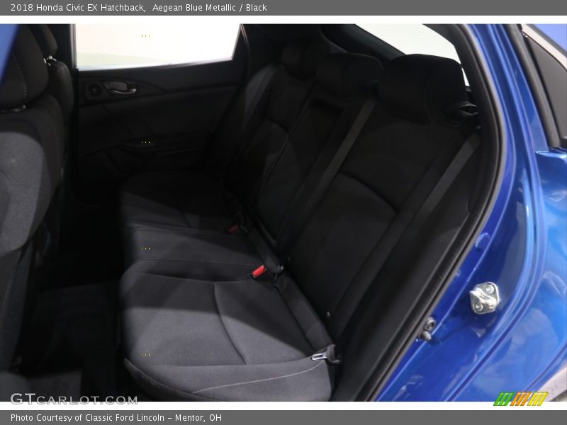 Aegean Blue Metallic / Black 2018 Honda Civic EX Hatchback