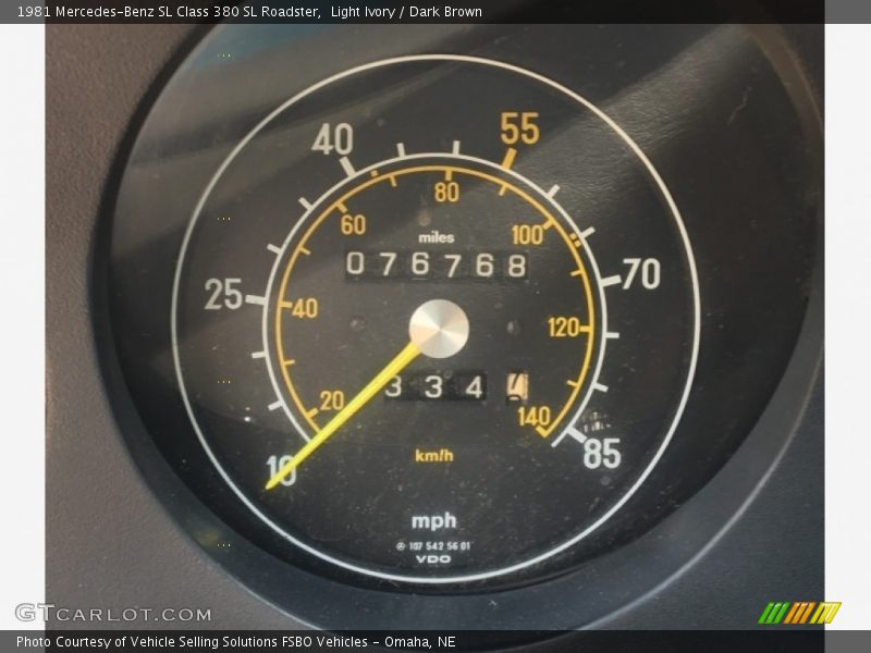  1981 SL Class 380 SL Roadster 380 SL Roadster Gauges