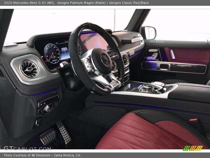 designo Platinum Magno (Matte) / designo Classic Red/Black 2020 Mercedes-Benz G 63 AMG