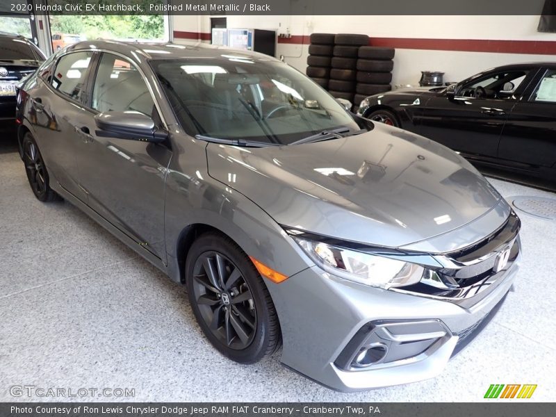 Polished Metal Metallic / Black 2020 Honda Civic EX Hatchback