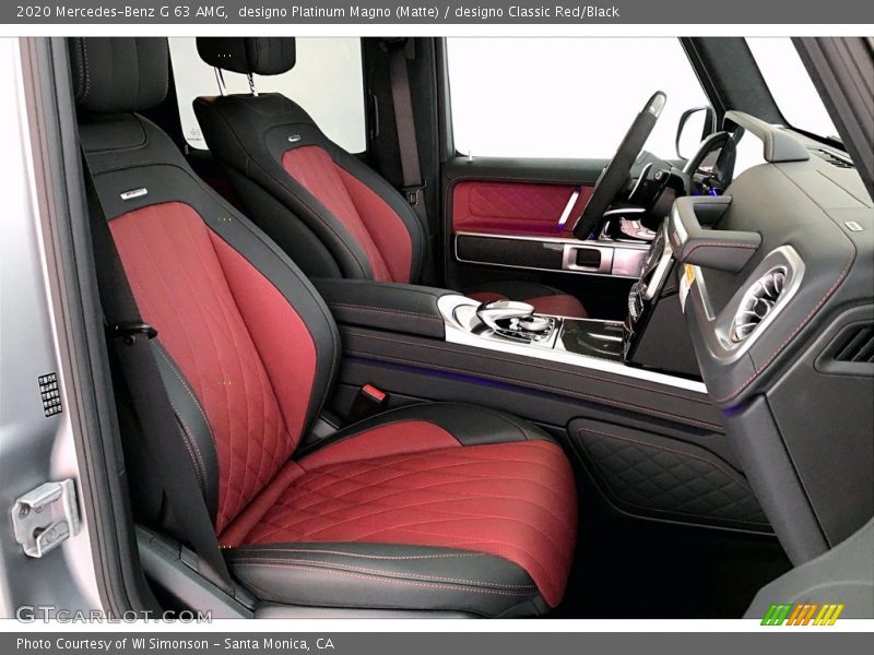 designo Platinum Magno (Matte) / designo Classic Red/Black 2020 Mercedes-Benz G 63 AMG