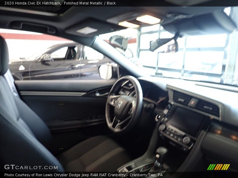 Polished Metal Metallic / Black 2020 Honda Civic EX Hatchback