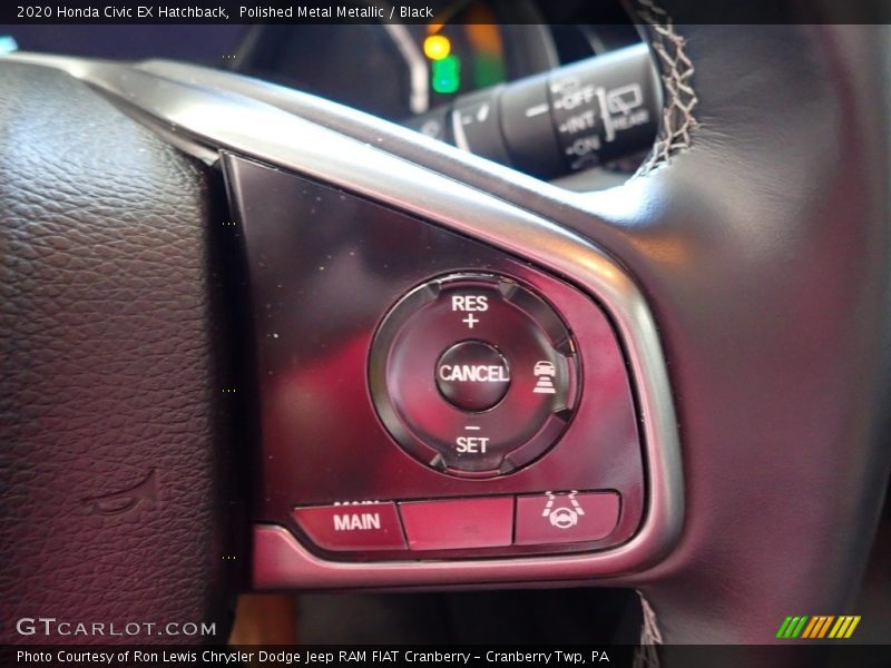 Polished Metal Metallic / Black 2020 Honda Civic EX Hatchback