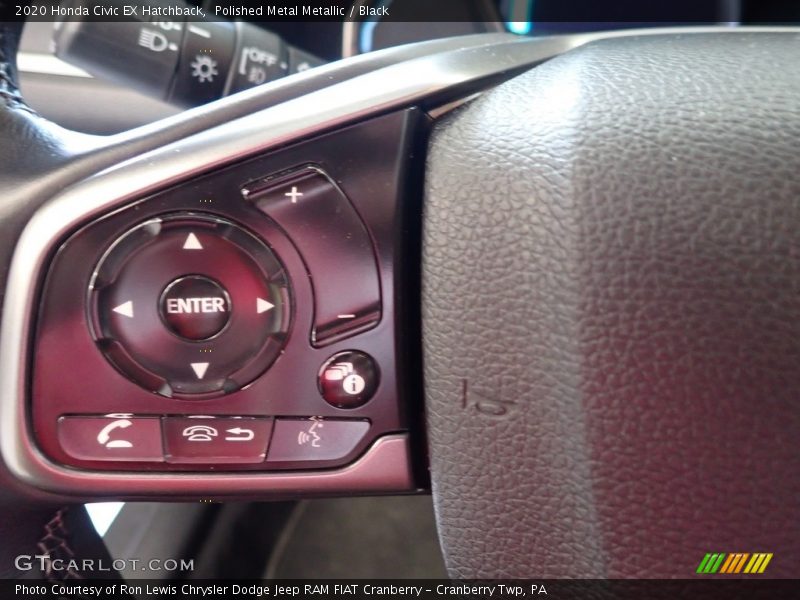 Polished Metal Metallic / Black 2020 Honda Civic EX Hatchback