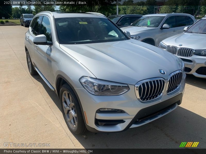 Glacier Silver Metallic / Black 2020 BMW X3 xDrive30i