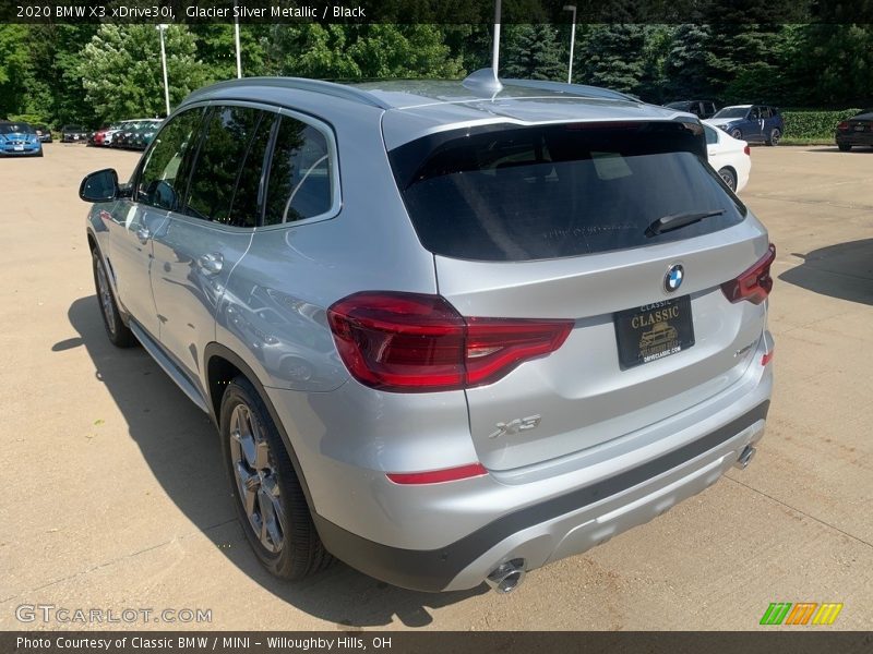 Glacier Silver Metallic / Black 2020 BMW X3 xDrive30i