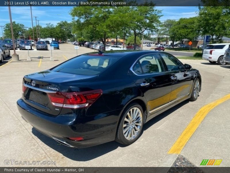 Obsidian Black / Black/Shimamoku Espresso 2013 Lexus LS 460 L AWD