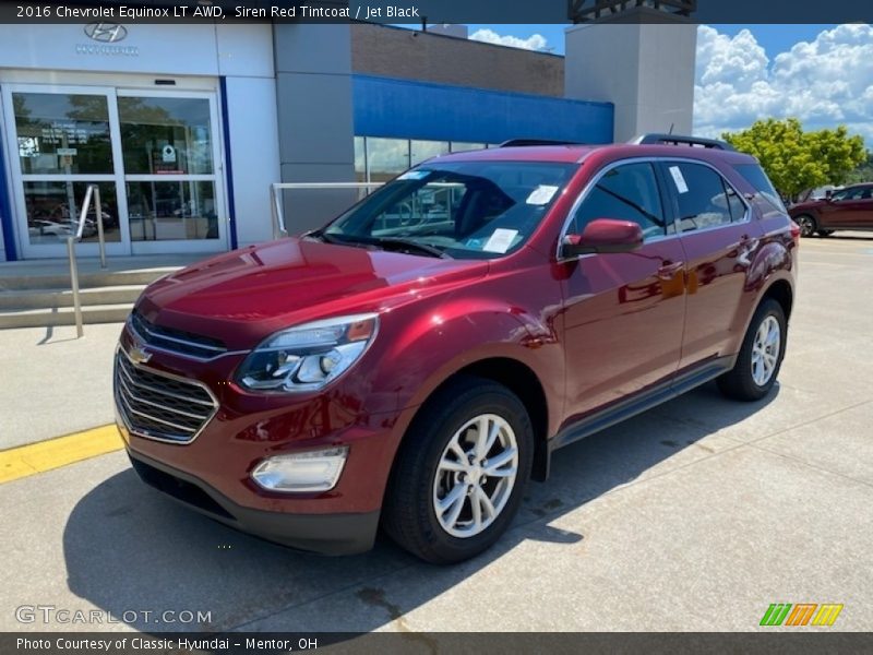 Siren Red Tintcoat / Jet Black 2016 Chevrolet Equinox LT AWD