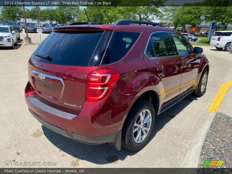 Siren Red Tintcoat / Jet Black 2016 Chevrolet Equinox LT AWD