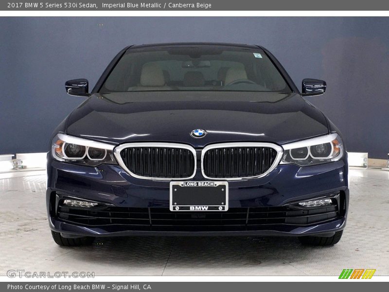 Imperial Blue Metallic / Canberra Beige 2017 BMW 5 Series 530i Sedan
