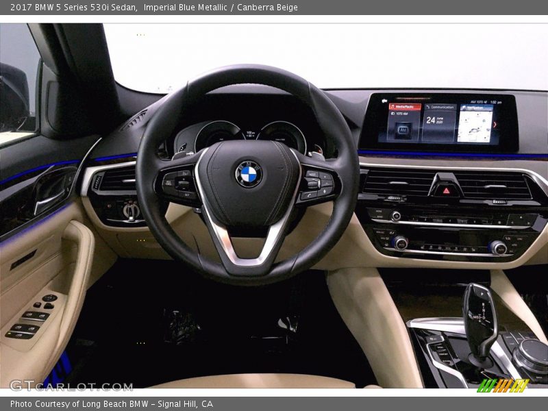 Imperial Blue Metallic / Canberra Beige 2017 BMW 5 Series 530i Sedan