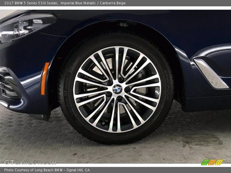Imperial Blue Metallic / Canberra Beige 2017 BMW 5 Series 530i Sedan