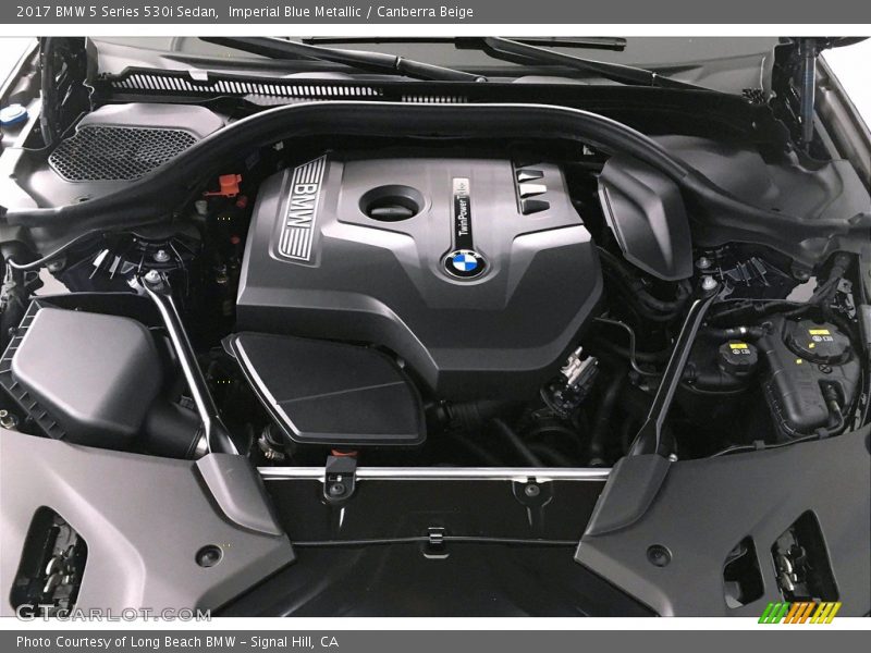 Imperial Blue Metallic / Canberra Beige 2017 BMW 5 Series 530i Sedan