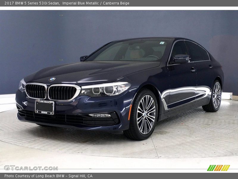 Imperial Blue Metallic / Canberra Beige 2017 BMW 5 Series 530i Sedan