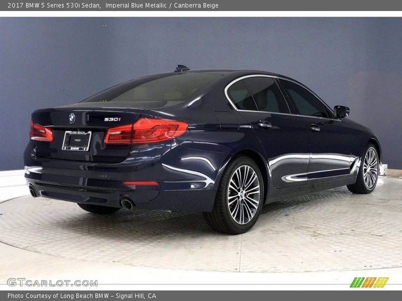 Imperial Blue Metallic / Canberra Beige 2017 BMW 5 Series 530i Sedan