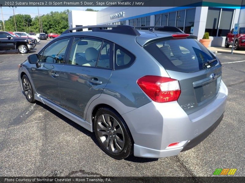 Sage Green Metallic / Ivory 2012 Subaru Impreza 2.0i Sport Premium 5 Door