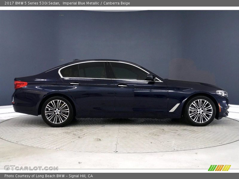 Imperial Blue Metallic / Canberra Beige 2017 BMW 5 Series 530i Sedan