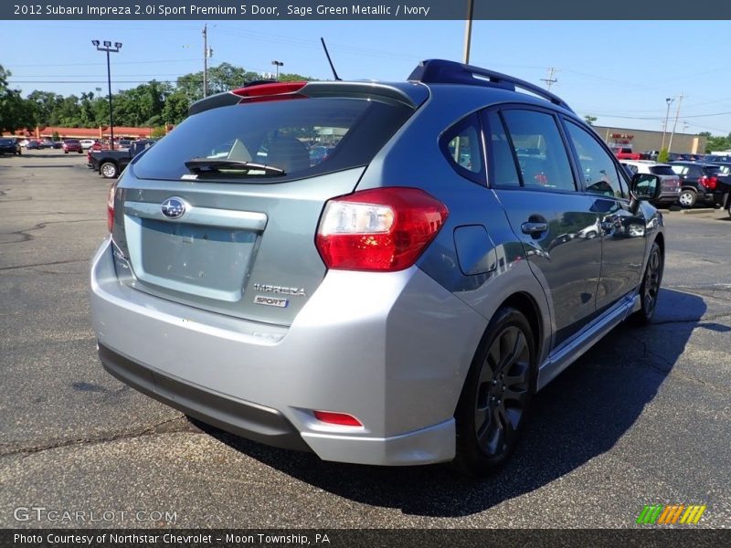 Sage Green Metallic / Ivory 2012 Subaru Impreza 2.0i Sport Premium 5 Door