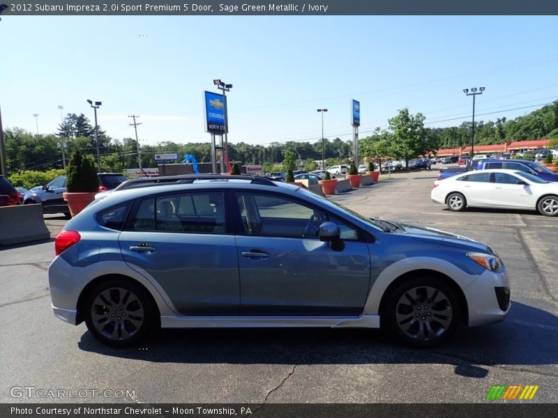 Sage Green Metallic / Ivory 2012 Subaru Impreza 2.0i Sport Premium 5 Door