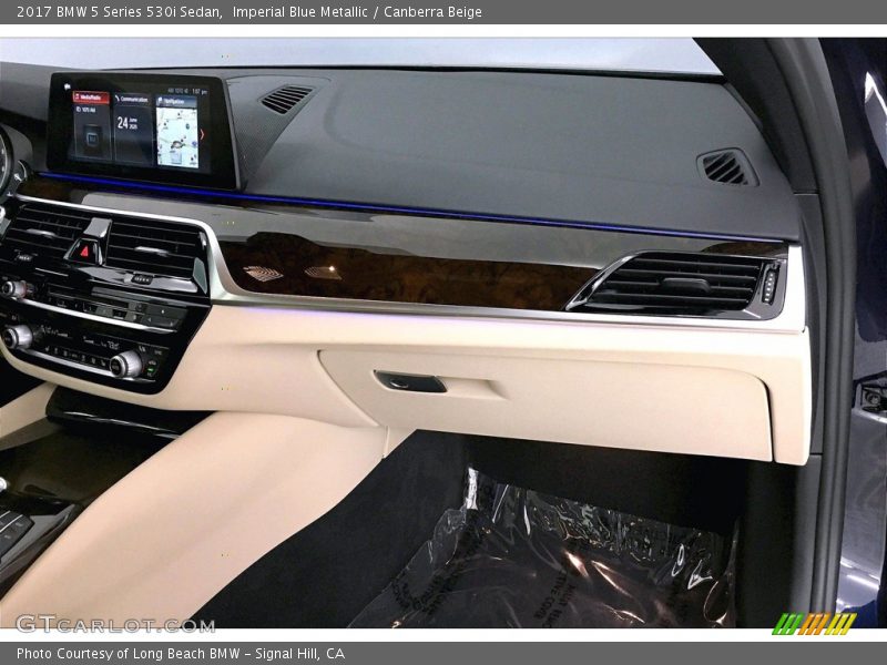 Imperial Blue Metallic / Canberra Beige 2017 BMW 5 Series 530i Sedan