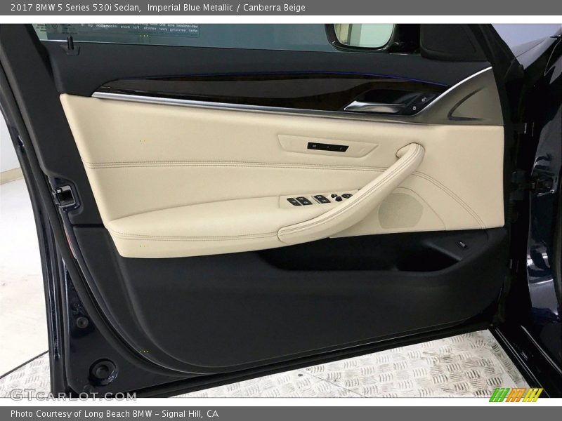 Imperial Blue Metallic / Canberra Beige 2017 BMW 5 Series 530i Sedan
