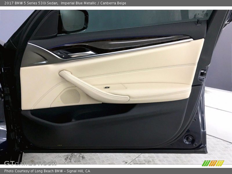 Imperial Blue Metallic / Canberra Beige 2017 BMW 5 Series 530i Sedan