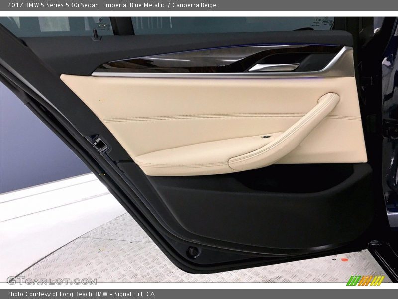Imperial Blue Metallic / Canberra Beige 2017 BMW 5 Series 530i Sedan
