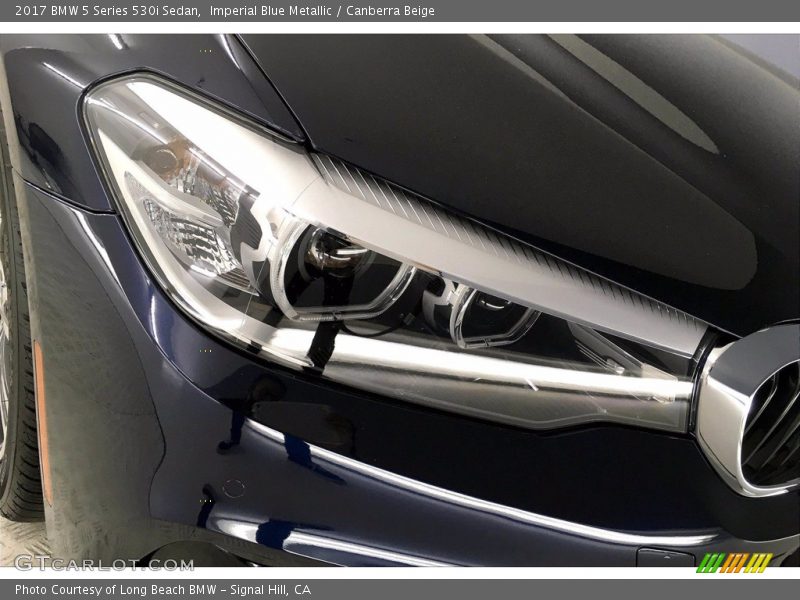 Imperial Blue Metallic / Canberra Beige 2017 BMW 5 Series 530i Sedan