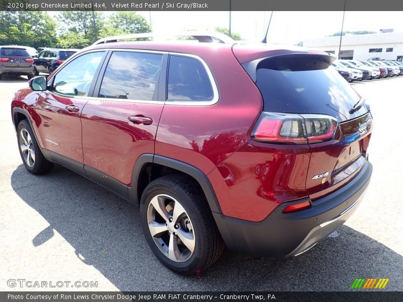 Velvet Red Pearl / Ski Gray/Black 2020 Jeep Cherokee Limited 4x4
