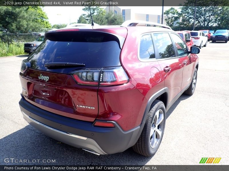 Velvet Red Pearl / Ski Gray/Black 2020 Jeep Cherokee Limited 4x4