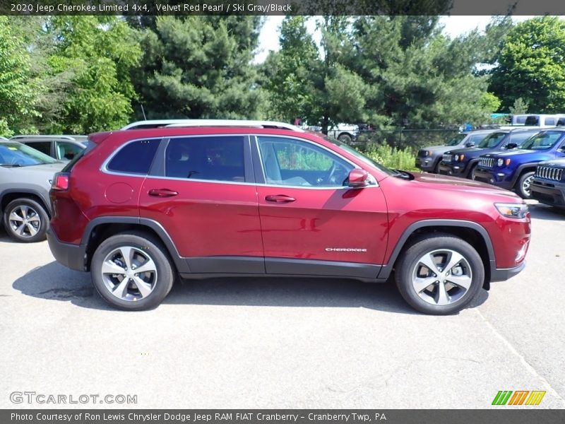Velvet Red Pearl / Ski Gray/Black 2020 Jeep Cherokee Limited 4x4