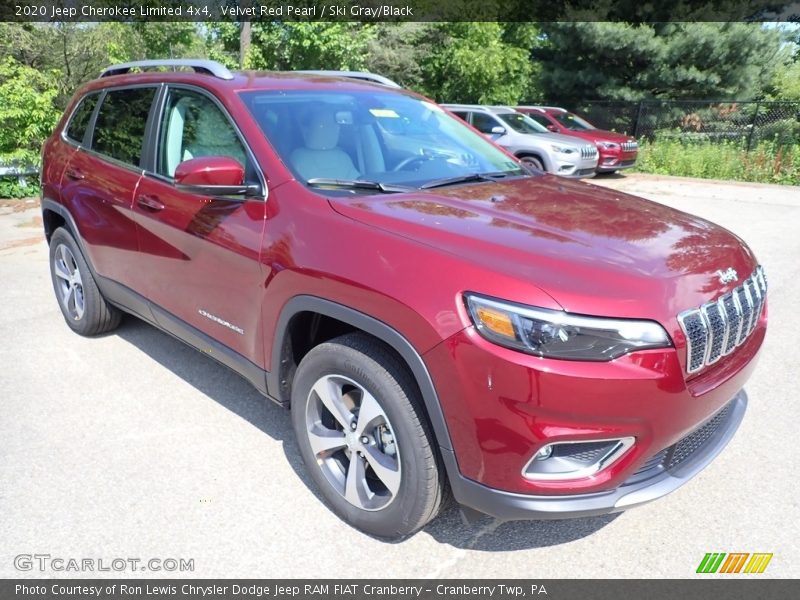 Velvet Red Pearl / Ski Gray/Black 2020 Jeep Cherokee Limited 4x4