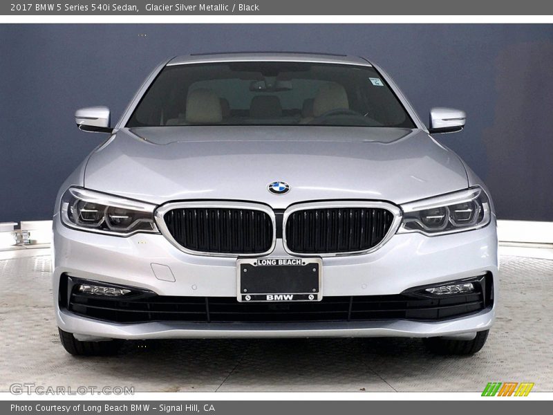 Glacier Silver Metallic / Black 2017 BMW 5 Series 540i Sedan