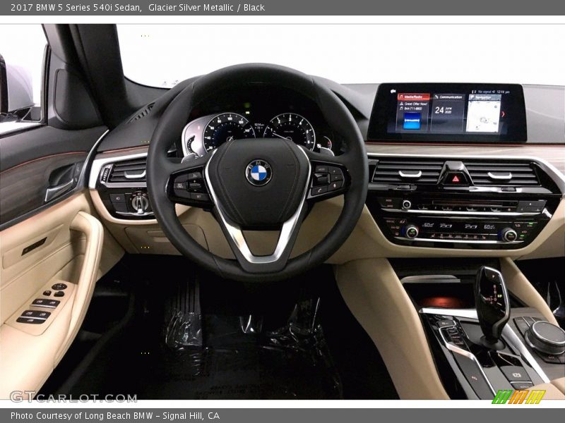 Glacier Silver Metallic / Black 2017 BMW 5 Series 540i Sedan