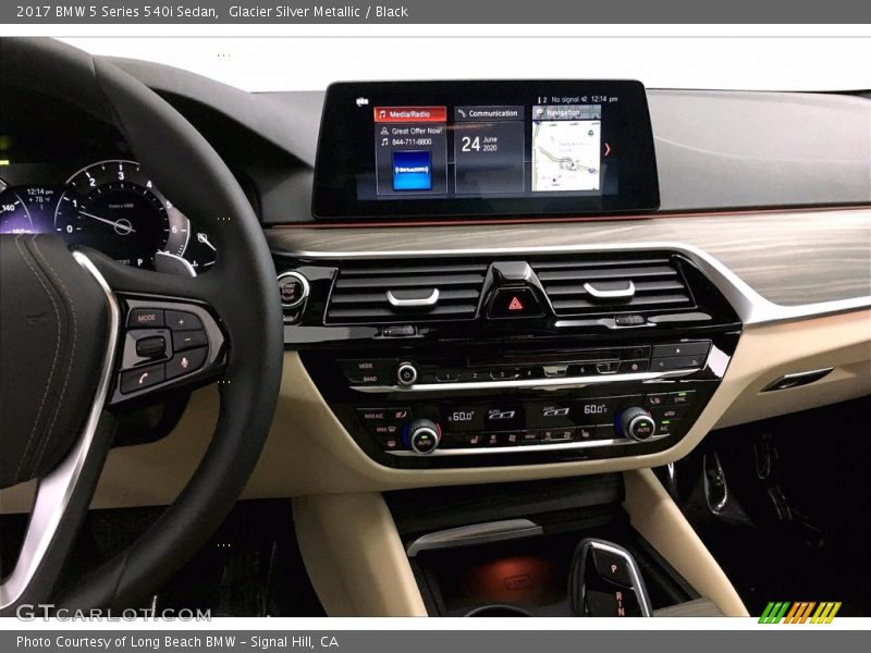 Glacier Silver Metallic / Black 2017 BMW 5 Series 540i Sedan
