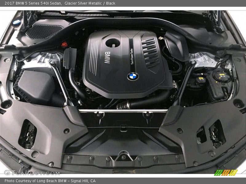 Glacier Silver Metallic / Black 2017 BMW 5 Series 540i Sedan