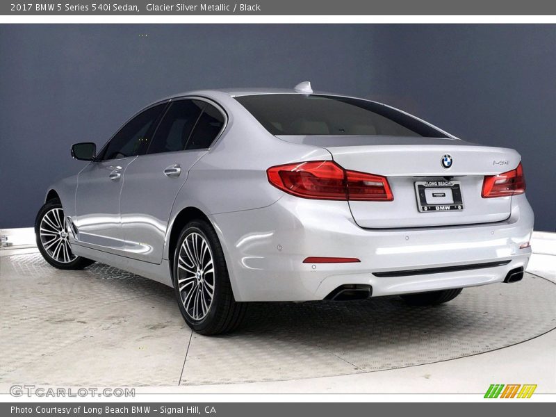 Glacier Silver Metallic / Black 2017 BMW 5 Series 540i Sedan