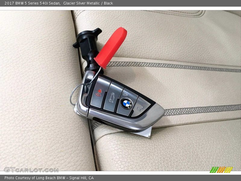 Glacier Silver Metallic / Black 2017 BMW 5 Series 540i Sedan