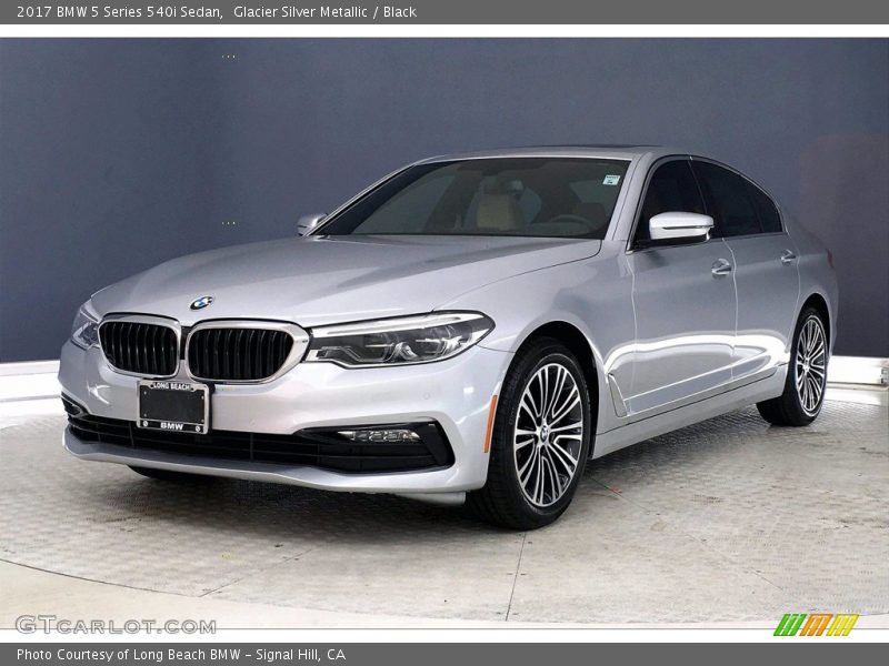 Glacier Silver Metallic / Black 2017 BMW 5 Series 540i Sedan