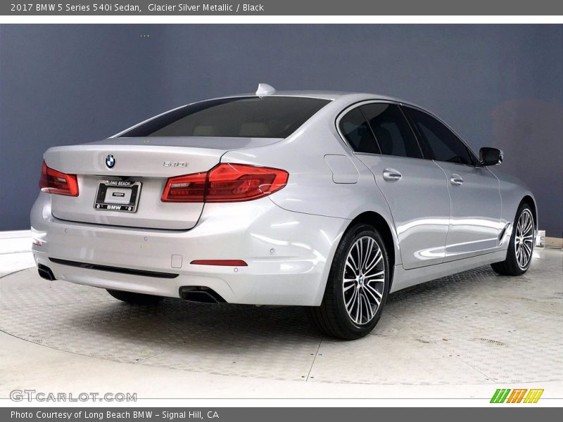 Glacier Silver Metallic / Black 2017 BMW 5 Series 540i Sedan