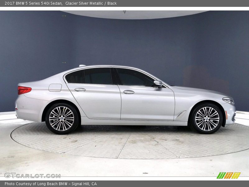 Glacier Silver Metallic / Black 2017 BMW 5 Series 540i Sedan