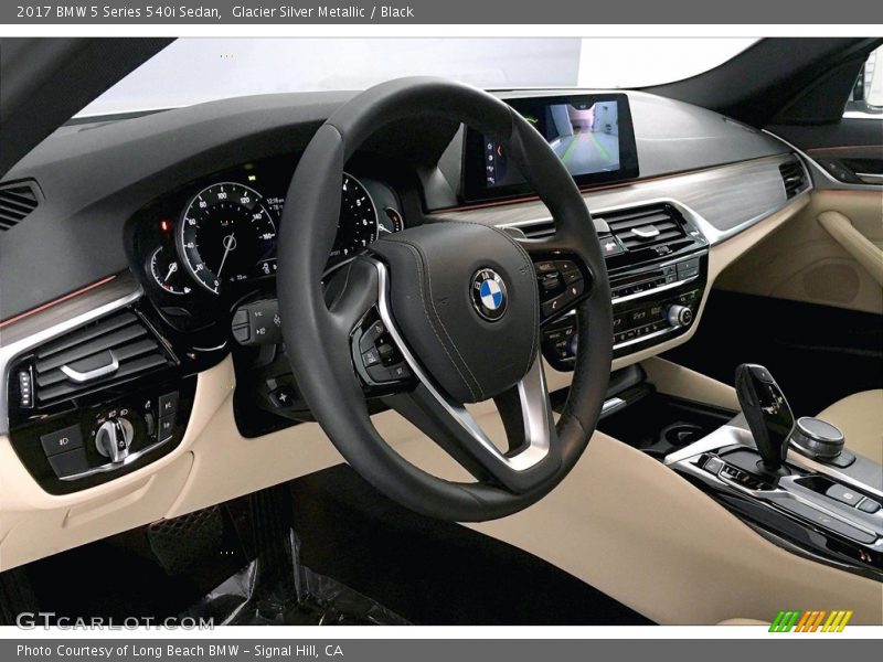 Glacier Silver Metallic / Black 2017 BMW 5 Series 540i Sedan