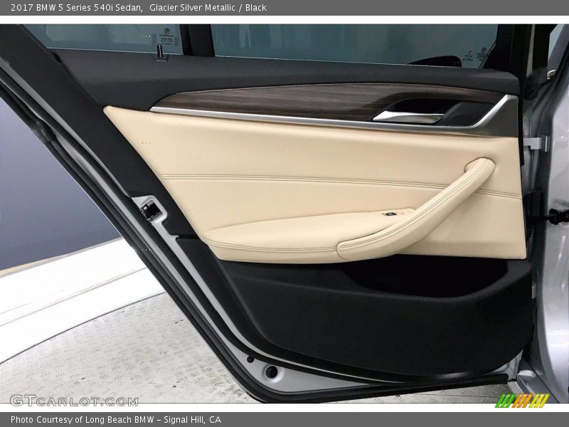Glacier Silver Metallic / Black 2017 BMW 5 Series 540i Sedan