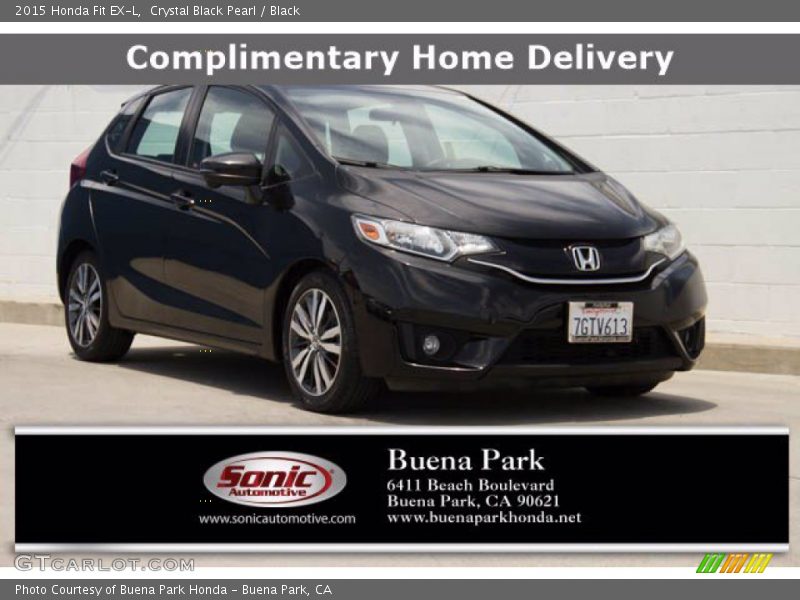 Crystal Black Pearl / Black 2015 Honda Fit EX-L