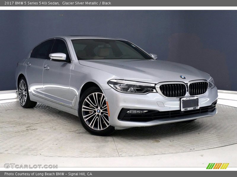 Glacier Silver Metallic / Black 2017 BMW 5 Series 540i Sedan