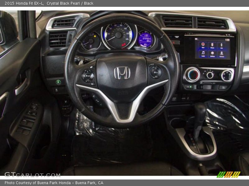 Crystal Black Pearl / Black 2015 Honda Fit EX-L