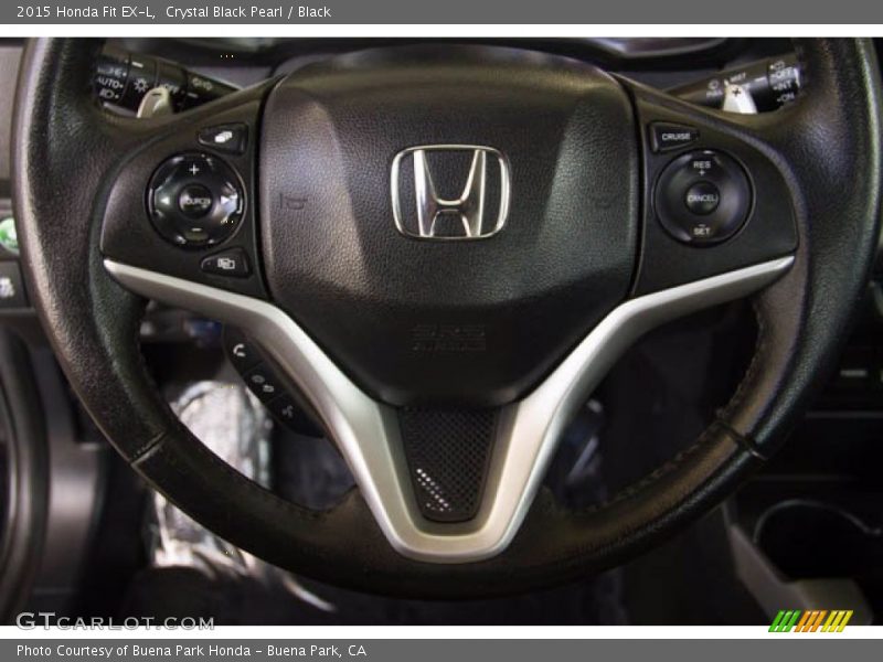 Crystal Black Pearl / Black 2015 Honda Fit EX-L